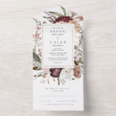 Wildblumen in Aquarellfarben, die alle in einem Ei All In One Einladung (Innen Boden)