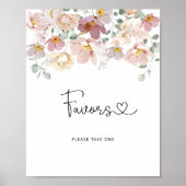 Wildblumen in Aquarellfarben favorisieren Poster (Vorne)