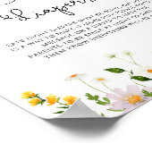 Wildblumen in Aquarellfarben Spätes Nachttauchspie Poster (Ecke)