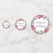 Wildblumen in Aquarellfarben speichern das Datum Konfetti (Rückseiten)