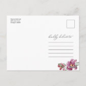 Wildblumen in Aquarellfarben speichern das Datum Postkarte (Rückseite)