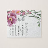 Wildblumen in Aquarellfarben speichern das Datum Puzzle (Horizontal)