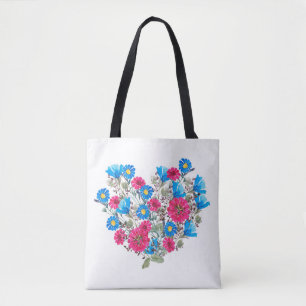 Wildblumen in Aquarellfarben Tasche
