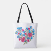 Wildblumen in Aquarellfarben Tasche (Rückseite)