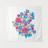Wildblumen in Aquarellfarben Wandteppich (Vorderseite (Horizontal))