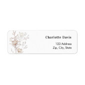 Wildblumen in Beige Rücksendeadresse (Vorne)