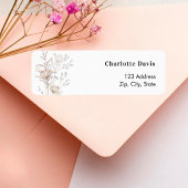 Wildblumen in Beige Rücksendeadresse