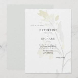 Wildblumen in Blüte II Einfache Hochzeitseinladung Einladung