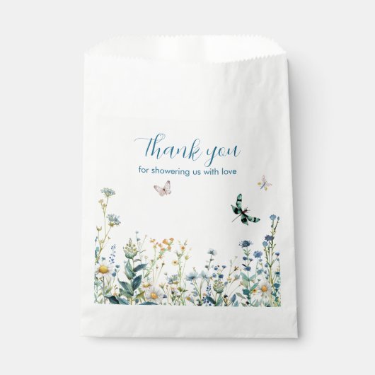 Wildblumen in Blütendusche Geschenktütchen (Vorderseite)