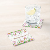 Wildblumen in Blütendusche Rechteckiger Pappuntersetzer (Vor Ort)