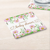 Wildblumen in Blütendusche Rechteckiger Pappuntersetzer (angewinkelt)