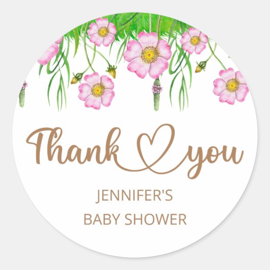 Wildblumen in Blütendusche Runder Aufkleber (Vorderseite)