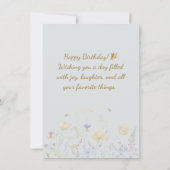 Wildblumen in blutglücklicher Geburtstagskarte (Rückseite)