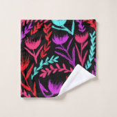 Wildblumen in Colors der POP! Badhandtuch Set (Waschlappen)