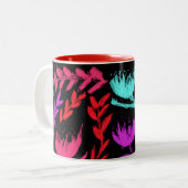 Wildblumen in Colors der POP! Zweifarbige Tasse (Vorderseite Links)