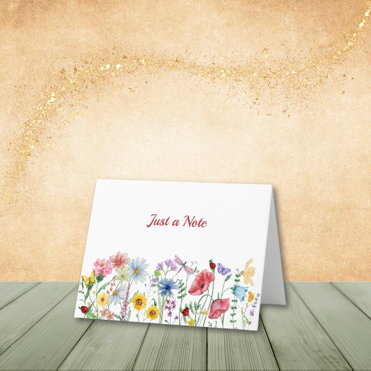 Wildblumen in den Mitteilungskarten vor Ort