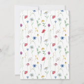 Wildblumen in der Blütendusche Einladung (Rückseite)
