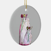 Wildblumen in der Vase Keramik Ornament (Rechts)