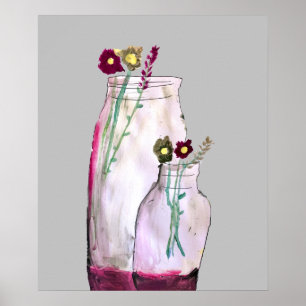 Wildblumen in der Vase Poster