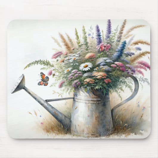 Wildblumen in der Wasserdose Mousepad (Vorne)