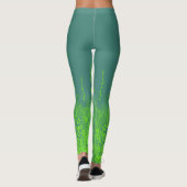 Wildblumen in Grün von Aleta Leggings (Rückseite)