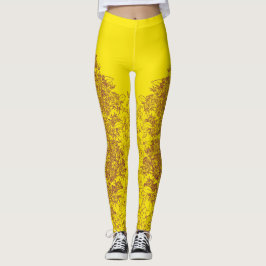 Wildblumen in Lila und Gold von Aleta Leggings