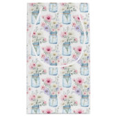 Wildblumen in Mason Jars Kleine Geschenktüte (Rückseite)