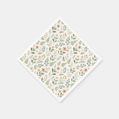 Wildblumen in neutralen Farben Serviette (Ecke)