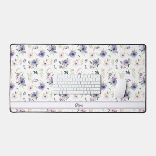 Wildblumen in Pastellfarben und im Grünen Schreibtischunterlage (Tastatur & Maus)