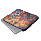 Wildblumen in Rosa, Blau, Orange, Laptop-Sieb Laptopschutzhülle (Vorne Knopf)