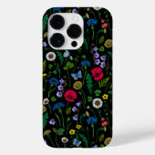 Wildblumen in schwarz Case-Mate iPhone hülle (Rückseite)