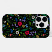 Wildblumen in schwarz Case-Mate iPhone hülle (Rückseite (Horizontal))