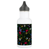 Wildblumen in schwarz edelstahlflasche (Links)