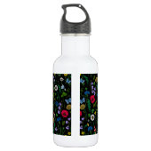 Wildblumen in schwarz edelstahlflasche (Rückseite)