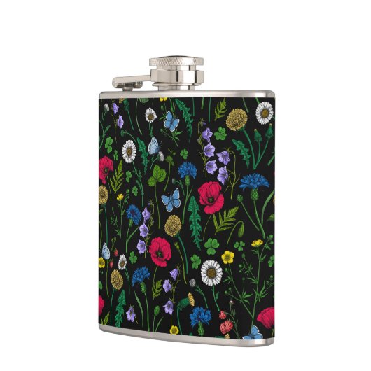 Wildblumen in schwarz flachmann (Links)