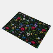 Wildblumen in schwarz fußmatte (Schrägansicht)