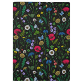 Wildblumen in schwarz klemmbrett (Rückseite)