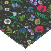 Wildblumen in schwarz kurzer tischläufer (Ecke)