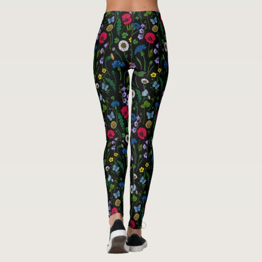 Wildblumen in schwarz leggings (Rückseite)