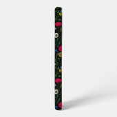 Wildblumen in schwarz samsung galaxy hülle (Linke Seite)