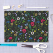 Wildblumen in schwarz seidenpapier (Handwerk)