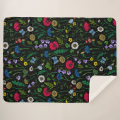 Wildblumen in schwarz sherpadecke (Vorderseite (Horizontal))