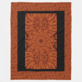 Wildblumen in Schwarz und Gold 18 Fleecedecke (Vorderseite)