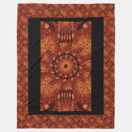 Wildblumen in Schwarz und Gold 19 Fleecedecke