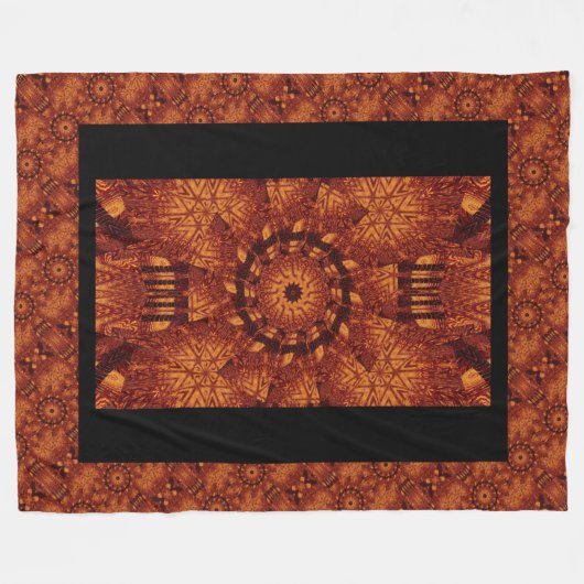 Wildblumen in Schwarz und Gold 19 Fleecedecke (Vorderseite (Horizontal))