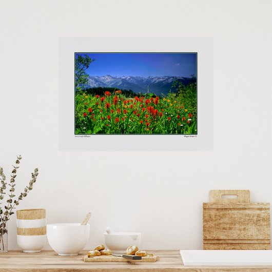 Wildblumen in Sierra Nevada Poster (Küche)
