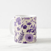 Wildblumen in Violetnuancen💜 Kaffeetasse (Vorderseite Links)