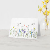 Wildblumen in Wasserfarben Karte (Gelbe Blume)