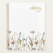 Wildblumen Individuelle Name Floral Planer (Vorderseite)