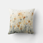 Wildblumen Individuelle Name Kinderzimmer Dekorati Kissen (Rückseite)